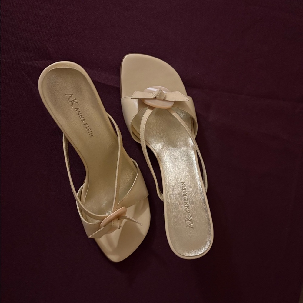 AK Anne Klein Beige Strappy Sandals